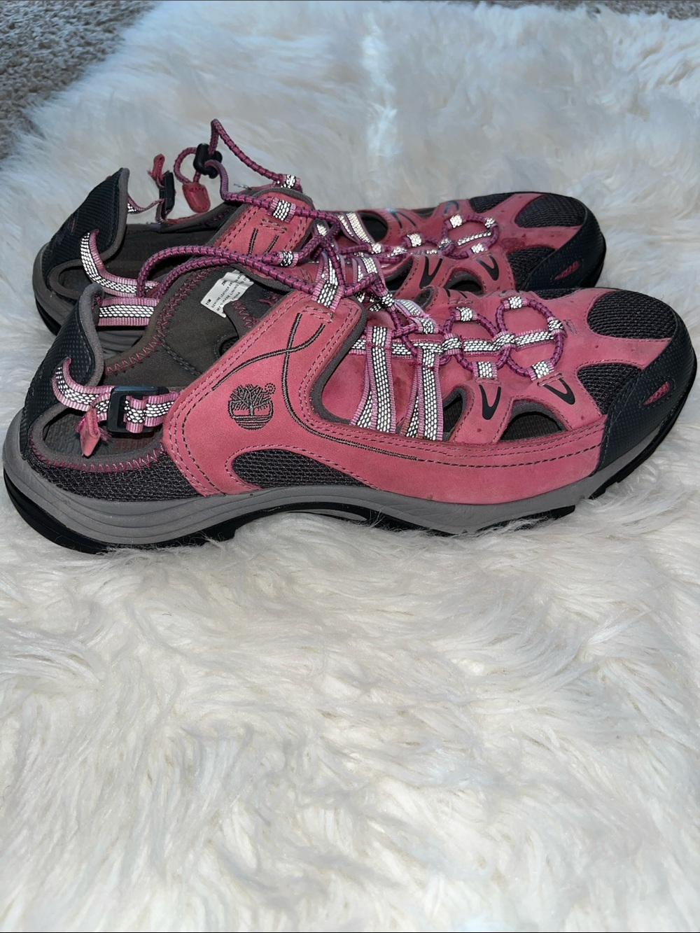 Timberland Pink and Gray Women's Athletic Outdoor Shoes